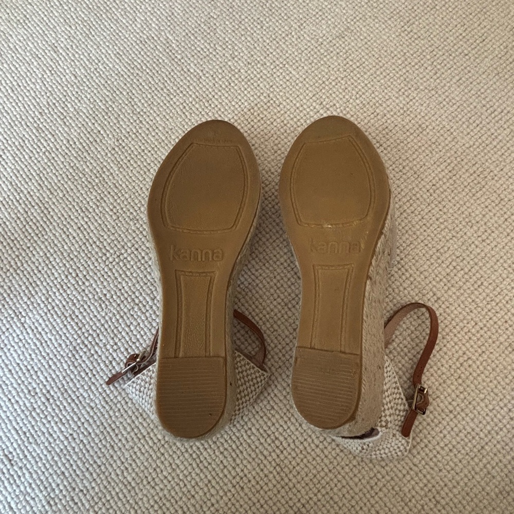 Kanna Taupe Suede Embroidered Espadrilles - Picture 10 of 10